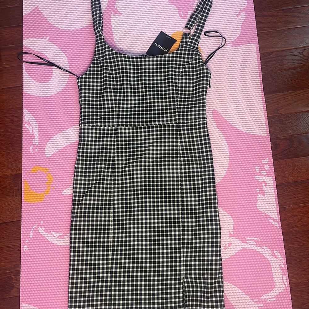 black and white plaid forever 21 dress